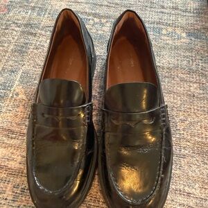 Reformation Black Leather Women's Penny Loafers